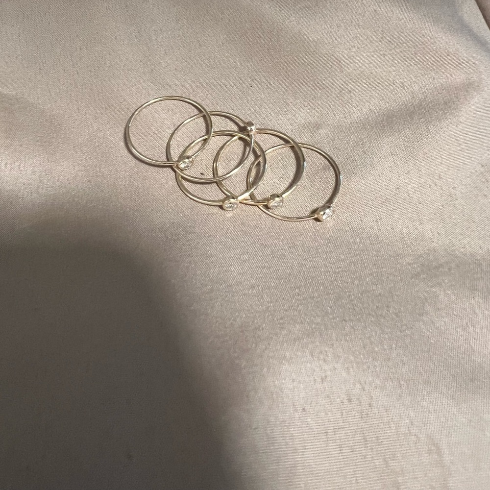 Aurate Stackable Diamond Bezel Rings - image 3